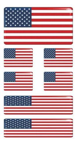 Imagem de Bandeira Dos Estados Unidos - Adesivo Resinado Cartela