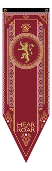 Imagem de Bandeira Flâmula Com Brasão Casa Lannister Game Of Thrones