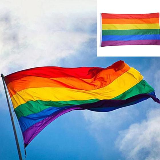 Imagem de Bandeira Lgbt Oficial 150X90 Cm Lgbtqia+ Arco-Íris 2023