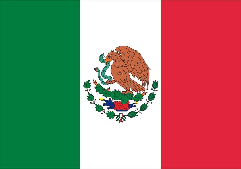 Imagem de Bandeira México Estampada uma face - 0,70X1,00m