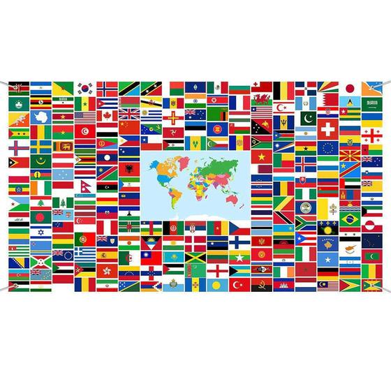 Imagem de Bandeira Missões Evangelho Nações Mundo 96X144CM