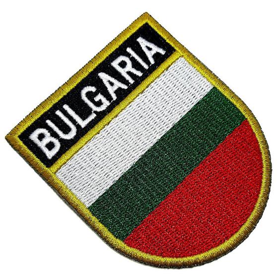 Imagem de Bandeira País Bulgária Patch Bordada Termo Adesivo Para Boné