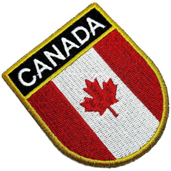 Imagem de Bandeira país Canada Patch Bordada passar a ferro ou costura