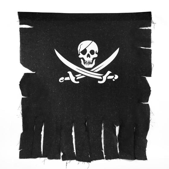 Imagem de Bandeira Pirata Anley Weathered Linen 90x75cm - Decoração de Halloween