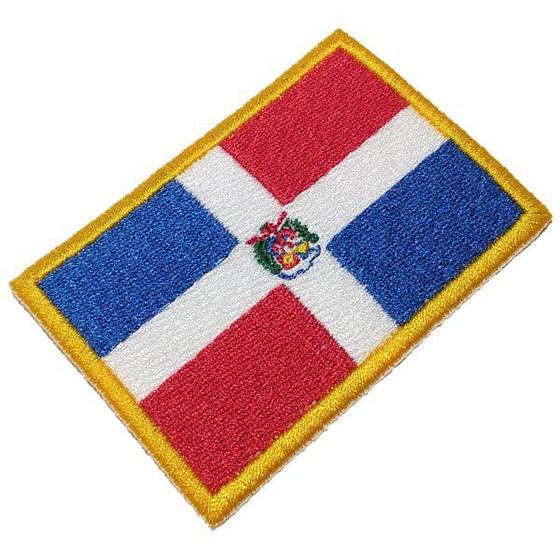 Bandeira República Dominicana BIN145T Patch Bordado Uniforme - Br44 ...