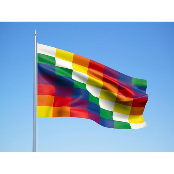 Imagem de Bandeira Whipala dos Povos Nativos de Sanfex - S0502 60 x 90 cm