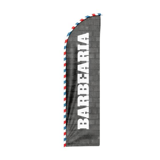 Imagem de Bandeira Wind Banner Barbearia Dupla Face Somente Tecido