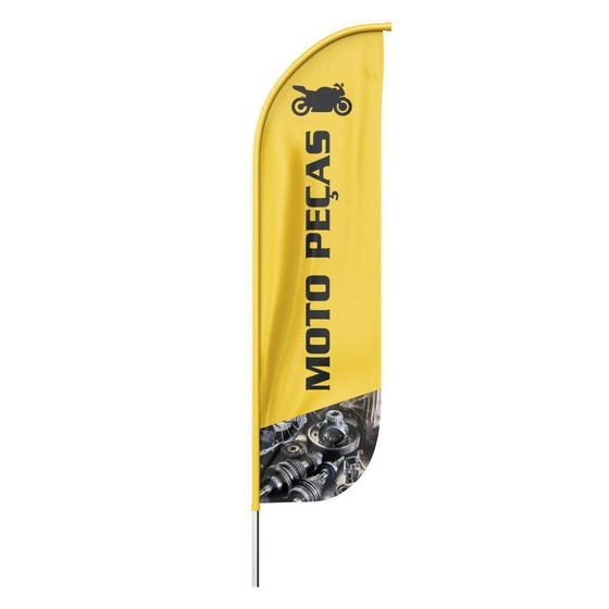 Imagem de Bandeira Wind Banner Moto Peças Dupla Face Haste Tamanho