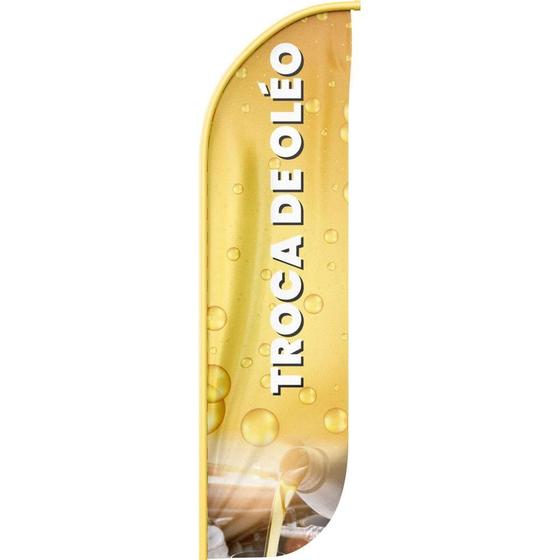 Imagem de Bandeira Wind Banner Troca Óleo Dupla Face Somente Tecido