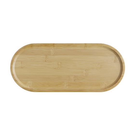 Imagem de Bandeja Bambu Decorativa Oval Retangular Petisqueira 44cm