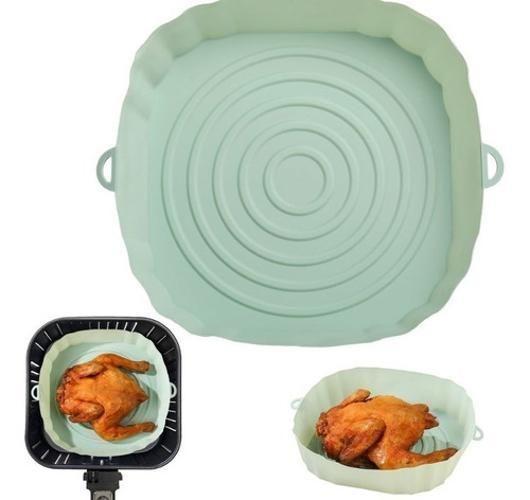 Imagem de Bandeja Cesto Protetor Forma Silicone Para Air Fryer Forno