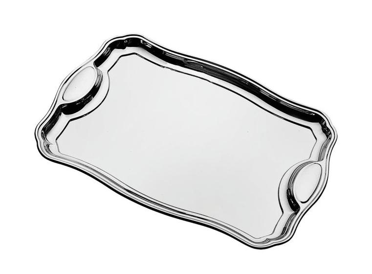 Imagem de Bandeja classic retangular em aco inox com alcas 42 x 29 cm tramontina