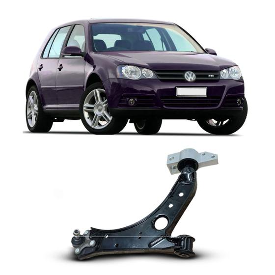 Imagem de Bandeja Completa Leque Inferior Esquerda Suspensão Dianteira Volkswagen Golf 2007 2008 2009 2010 2011 2012 2013