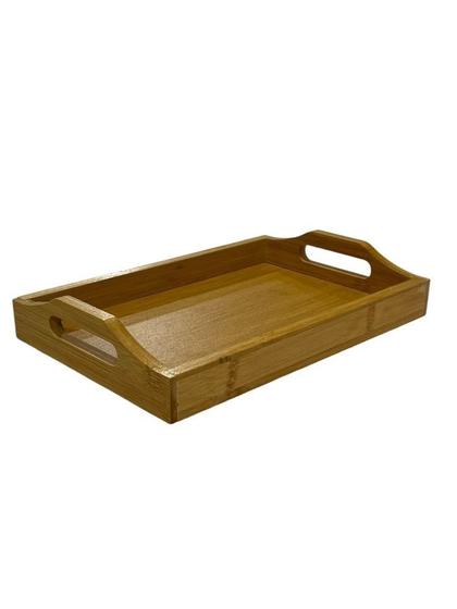 Imagem de Bandeja de Bambu Retangular com Alça