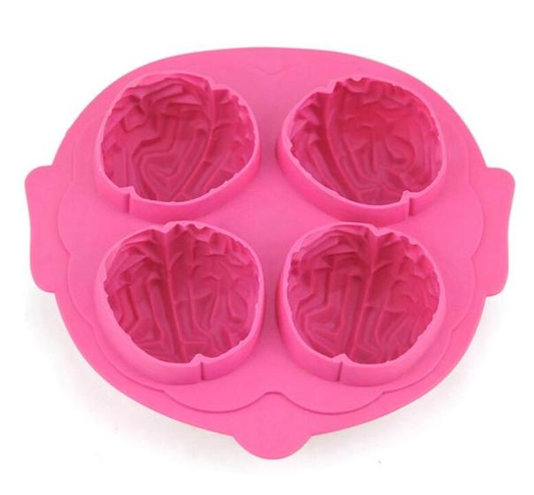 Imagem de Bandeja de bebida de silicone Cool Brain Shape Ice Cube Freeze Mold