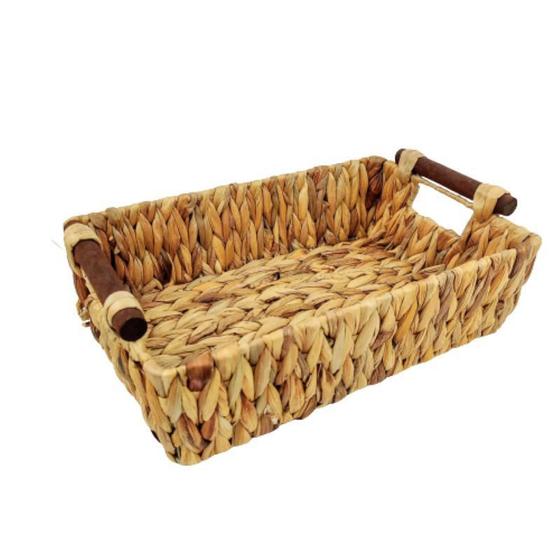 Imagem de Bandeja De Fibra Natural Reta 13X39X24Cm Decorativa G