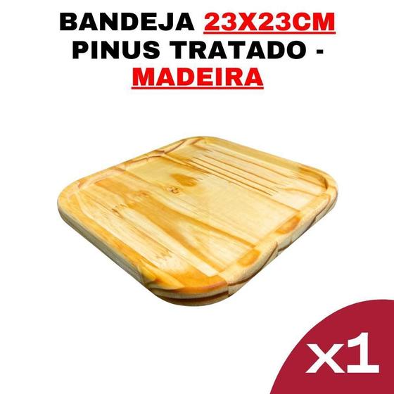 Imagem de Bandeja de Pinus 9-LeG, descubra a sofisticação de um suporte de madeira multifuncional para adicionar elegância e organização ao seu espaço!