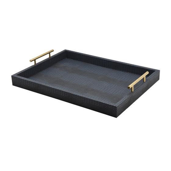 Bandeja Decorativa Com Alça 48x35x7,5CM Bar Café Da Manhã Menor preço em Bandeja Decorativa Com Alça 48x35x7,5CM Bar Café Da Manhã