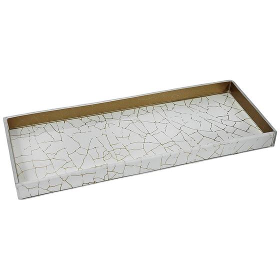 Imagem de Bandeja Decorativa de Luxo Vidro Sala Lavabo Banheiro 25x10