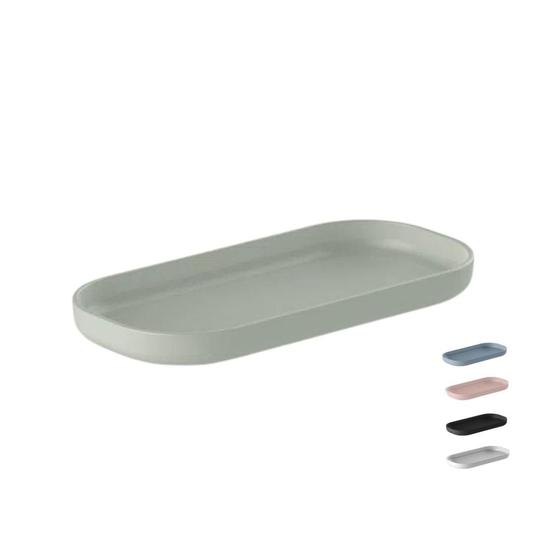 Imagem de Bandeja Decorativa Porta Objetos Potes Oval Banheiro Lavabo Sala Decoração