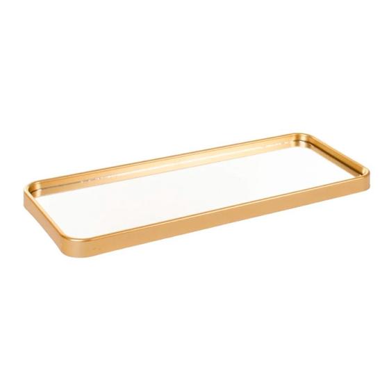 Bandeja Espelhada Decorativa Lavabo Banheiro Sala, Expositor de Joias Multiuso 01 Unidade 30x10cm Menor preço em Bandeja Espelhada Decorativa Lavabo Banheiro Sala, Expositor de Joias Multiuso 01 Unidade 30x10cm