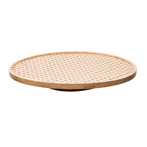 Bandeja Giratória de Bambu com Fundo em Treliça 30cm Wolff