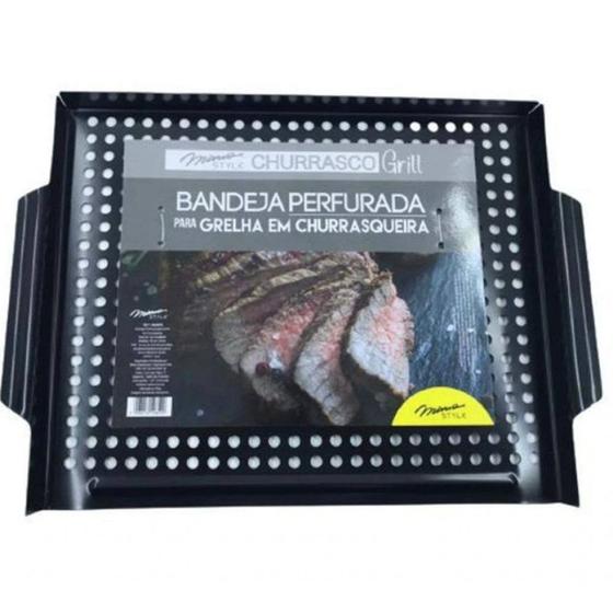 Imagem de Bandeja Grelha Perfurada 40 Cm Para Churrasco - Mimo Style