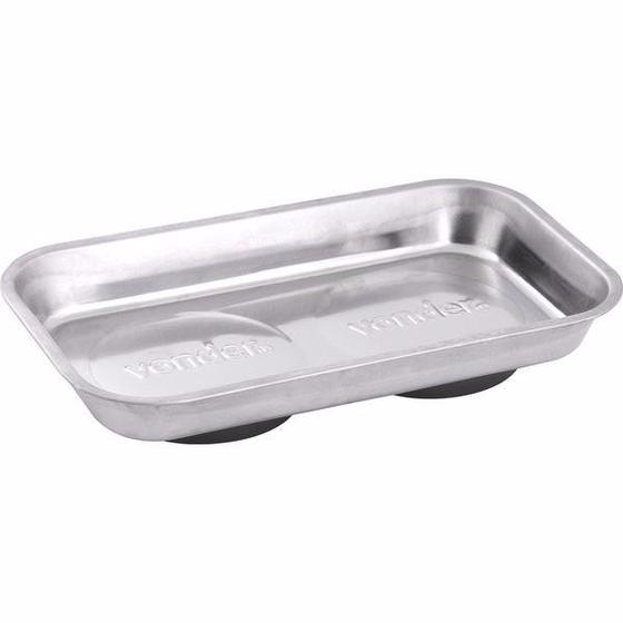 Imagem de Bandeja Magnética Retangular Parafuso 240 Mm Aço Inox Vonder