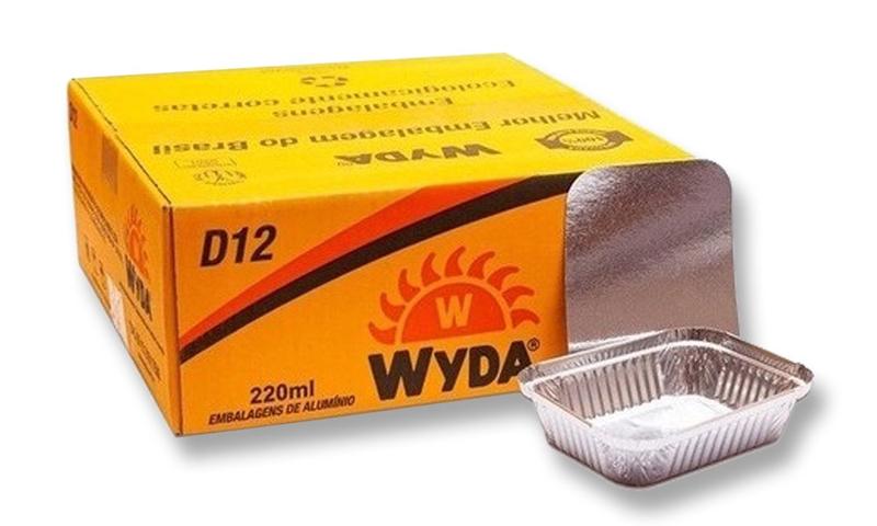 Imagem de Bandeja Marmita Aluminio Descartável D-12 220ml Wyda C/200