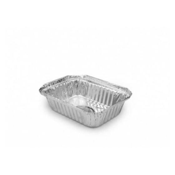 Imagem de Bandeja Marmitex Retangular Alumínio 500Ml - Mello Com Tampa