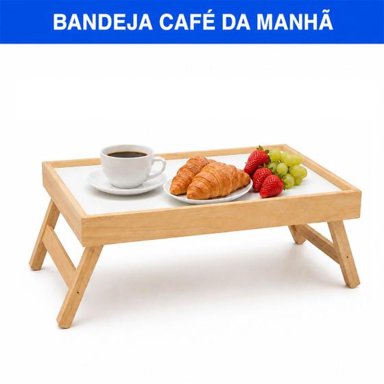 Bandeja Mesa De Cafe Com Pezinhos Para Café Da Manhã na Cama e Sofá