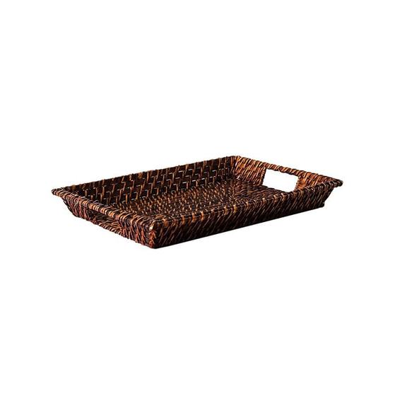 Imagem de Bandeja Mundiart Rattan Retangular 41cm-1 Peça