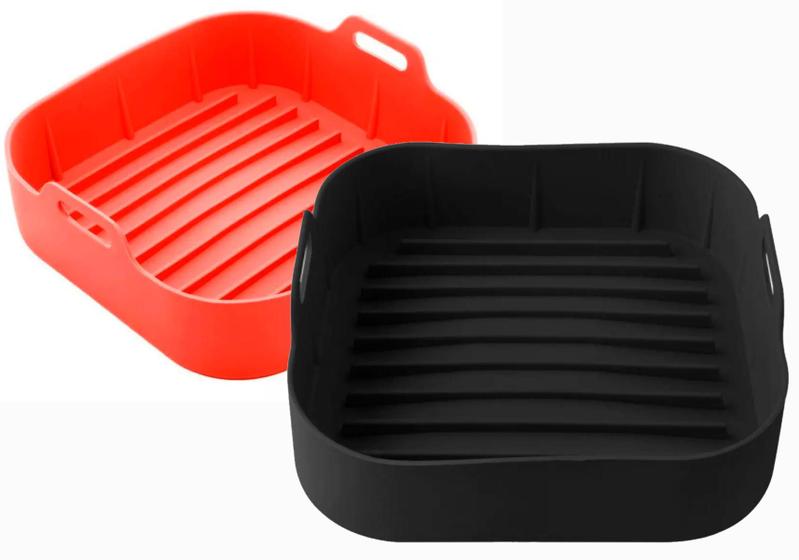 Imagem de Bandeja Panela Forma Cesta De Silicone Para Airfryer