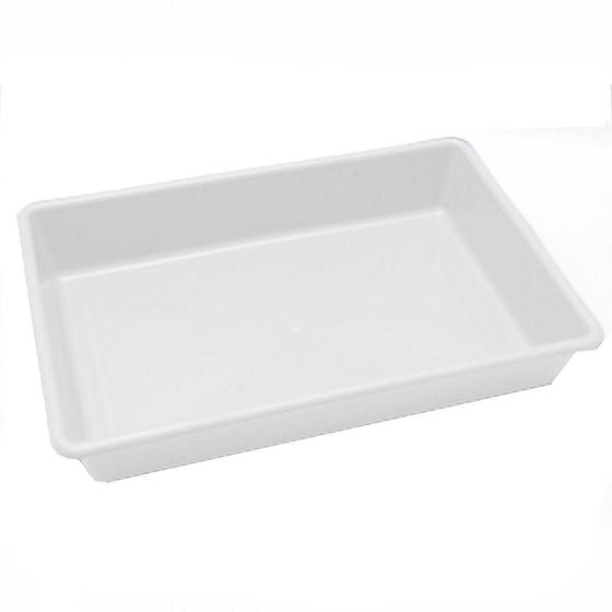 Imagem de Bandeja Plastica Branca Carrinho Auxiliar 44 X 29,5 X 8Cm