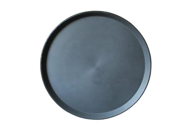 Bandeja Redonda Grande 40x2 Cor Preto p Garçom Cumim Bar Boteco Pratica Restaurante Servir Cliente