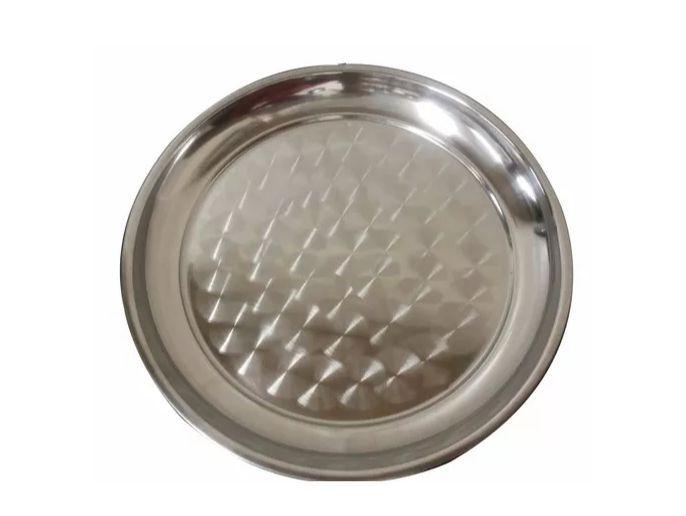 Imagem de Bandeja Redonda Inox 40cm Garçom servir