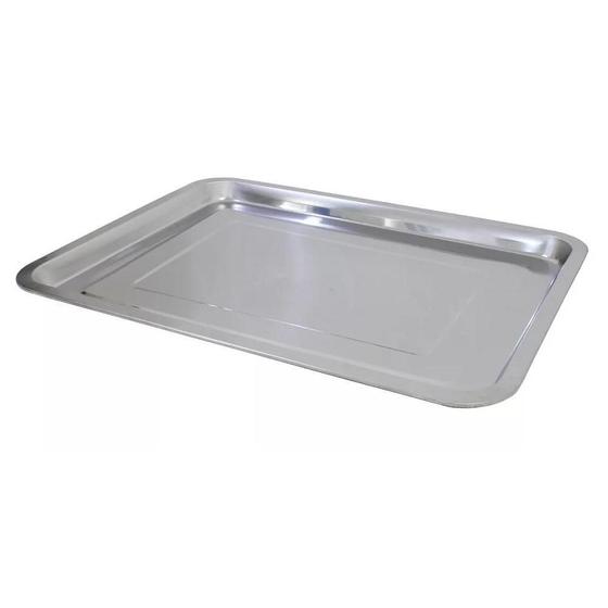Bandeja Retangular Aço Inox Rasa Para Servir 40 X 30Cm Menor preço em Bandeja Retangular Aço Inox Rasa Para Servir 40 X 30Cm