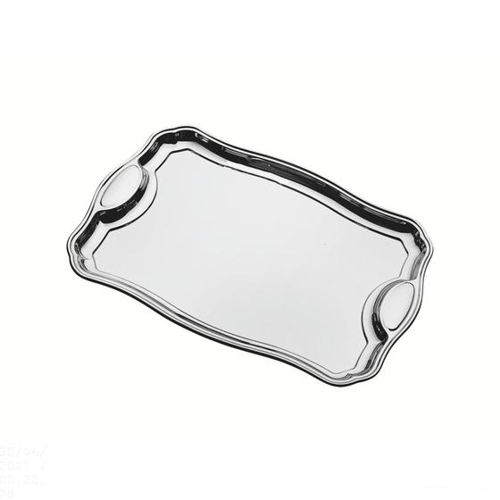 Imagem de Bandeja Retangular Classic Tramontina em Aço Inox com Alças 35x24cm