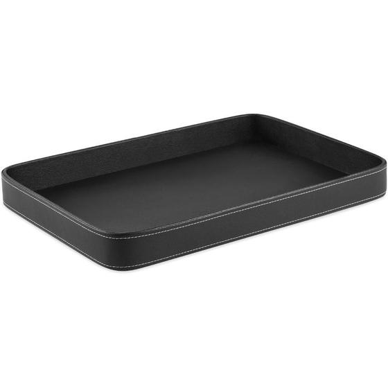 Imagem de Bandeja retangular com revestimento em pu preto