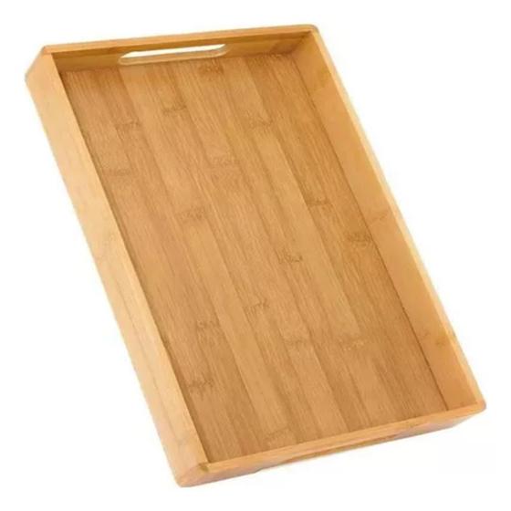 Imagem de Bandeja Retangular Ecokitchen Bambu com Alça Mimo Style