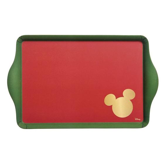 Imagem de Bandeja Retangular Fibra de Bambu Silhueta Mickey Classic 37cm  - Natal Disney - Cromus - Rizzo