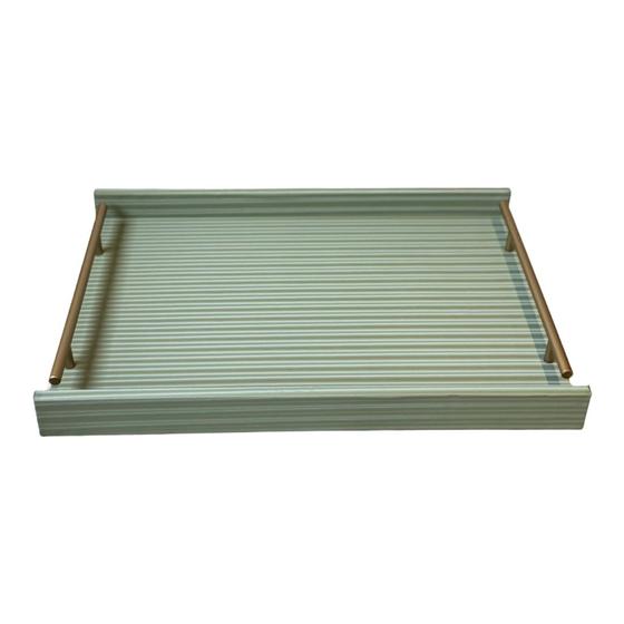 Imagem de Bandeja Retangular Mdf Pu Listra 3D Verde G - Entrecasa