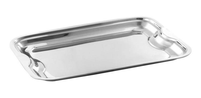 Imagem de Bandeja Retangular Mimo Style Linha Jaipur 38x27,5cm Em Aço Inox