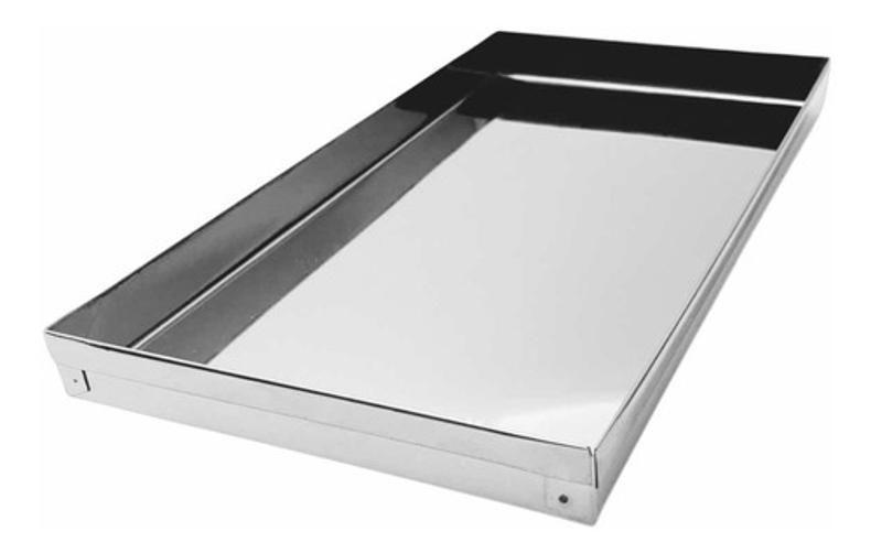 Imagem de Bandeja Tabuleiro Forma De Canto Liso Inox 40 X 20 X 2