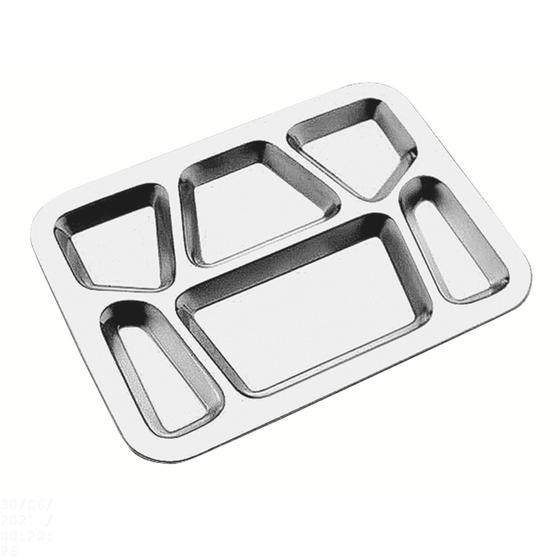 Imagem de Bandeja Tramontina Service em Aço Inox com 6 Divisórias