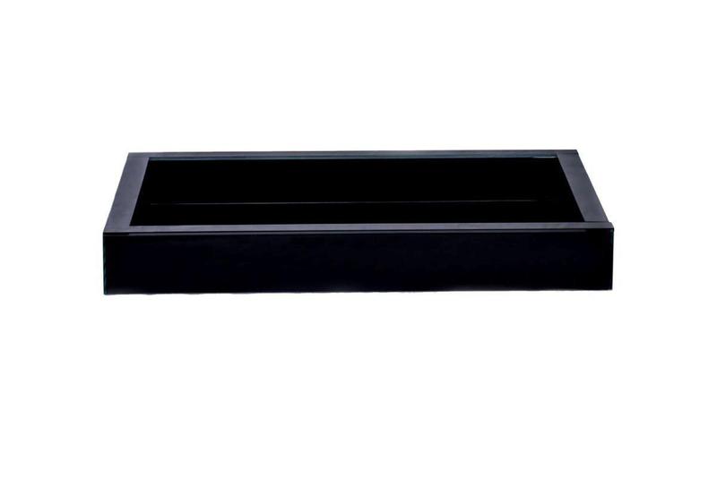 Imagem de Bandeja Vidro Preto Decoração Luxo 50X35 Inova Decor