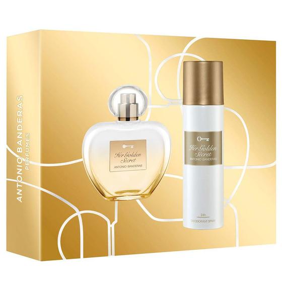 Menor preço em Banderas Her Golden Secret EDT Kit - Perfume Feminino + Desodorante Spray