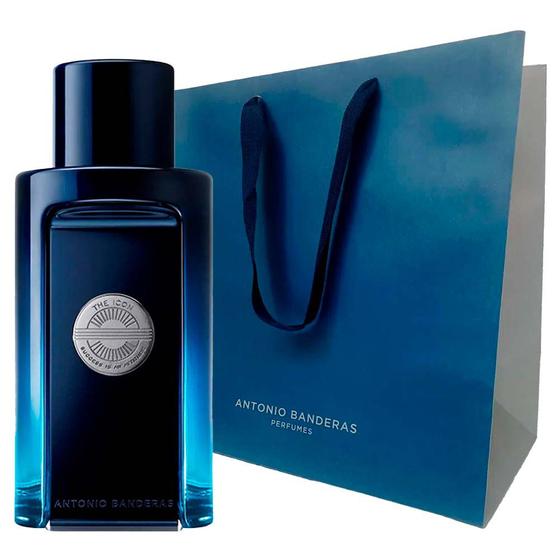 Imagem de Banderas The Icon Kit Masculino  EDT 100ml + Sacola Azul