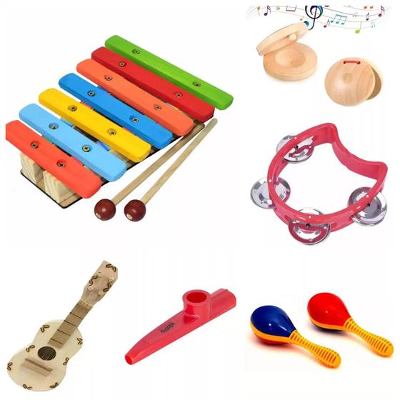 Imagem de Bandinha Ritmica com 6 Instrumentos Infantis Montessori