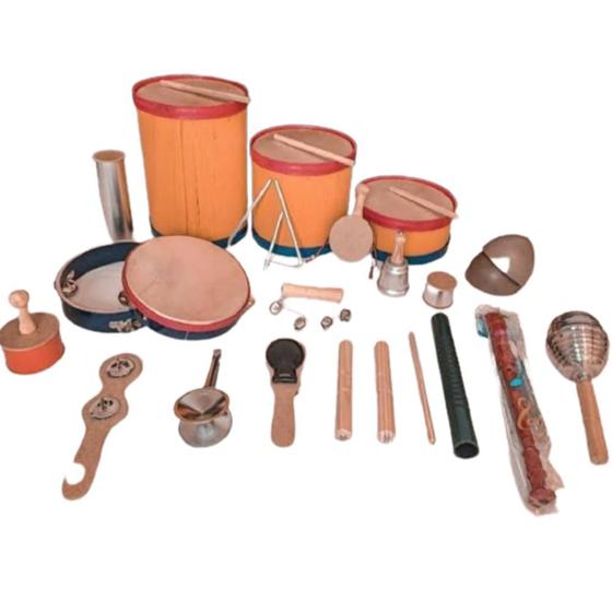 Bandinha Rítmica Infantil Com 20 Instrumentos Musicais Menor preço em Bandinha Rítmica Infantil Com 20 Instrumentos Musicais